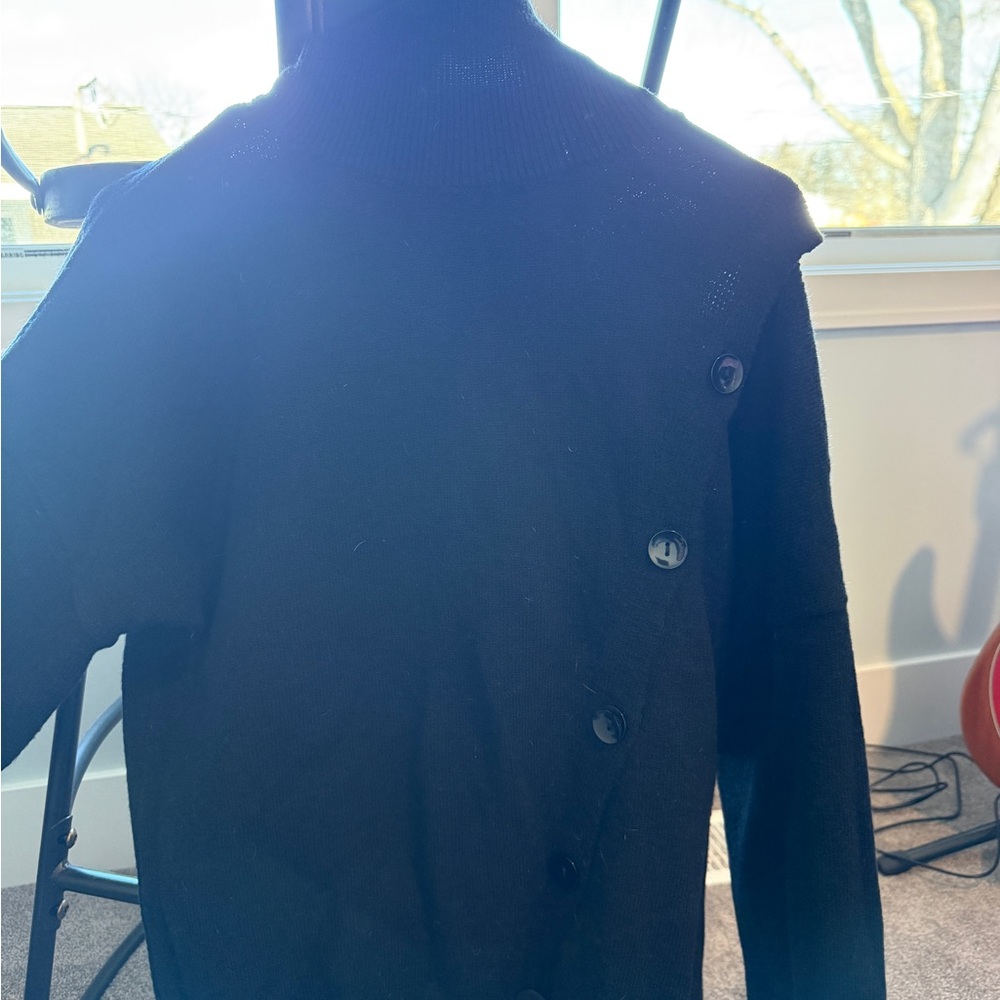 Black Button-Up Sweater